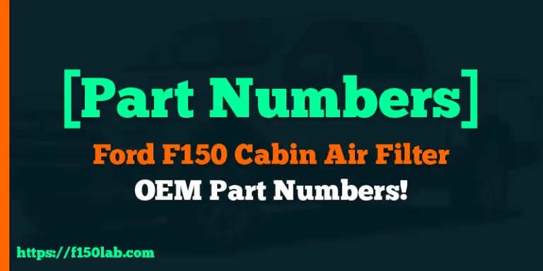 Ford F150 cabin air filter part numbers