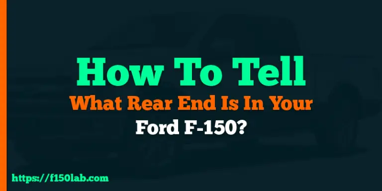 how to tell what rear end is in Ford F150