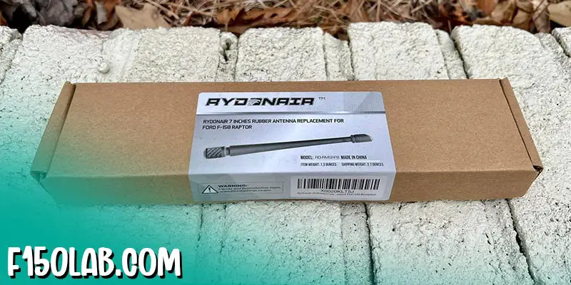 Rydonair 7-inch short antenna unboxed package