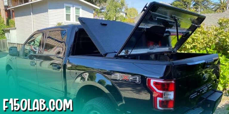 Tonneau cover installed on a Ford F150