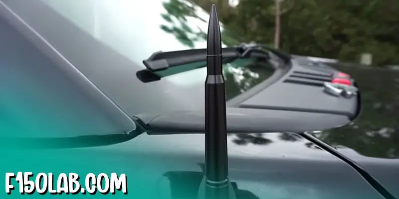 TruckNets 4.25-inch bullet antenna installed on Ford F150