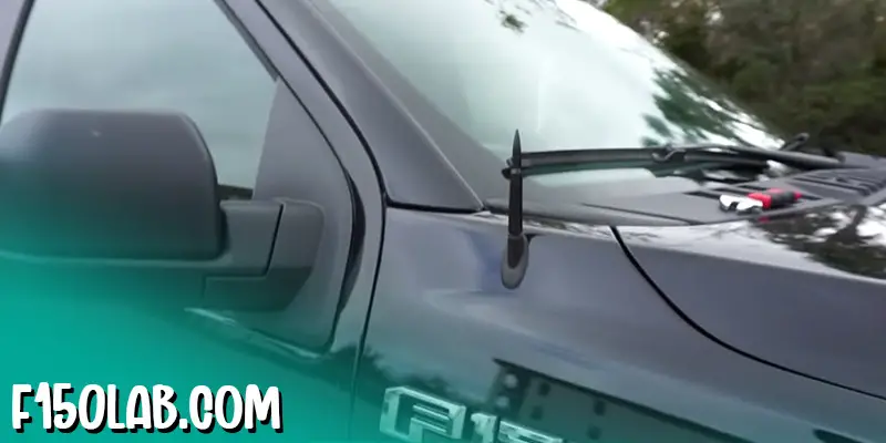 TruckNets bullet antenna installed on a Ford F150